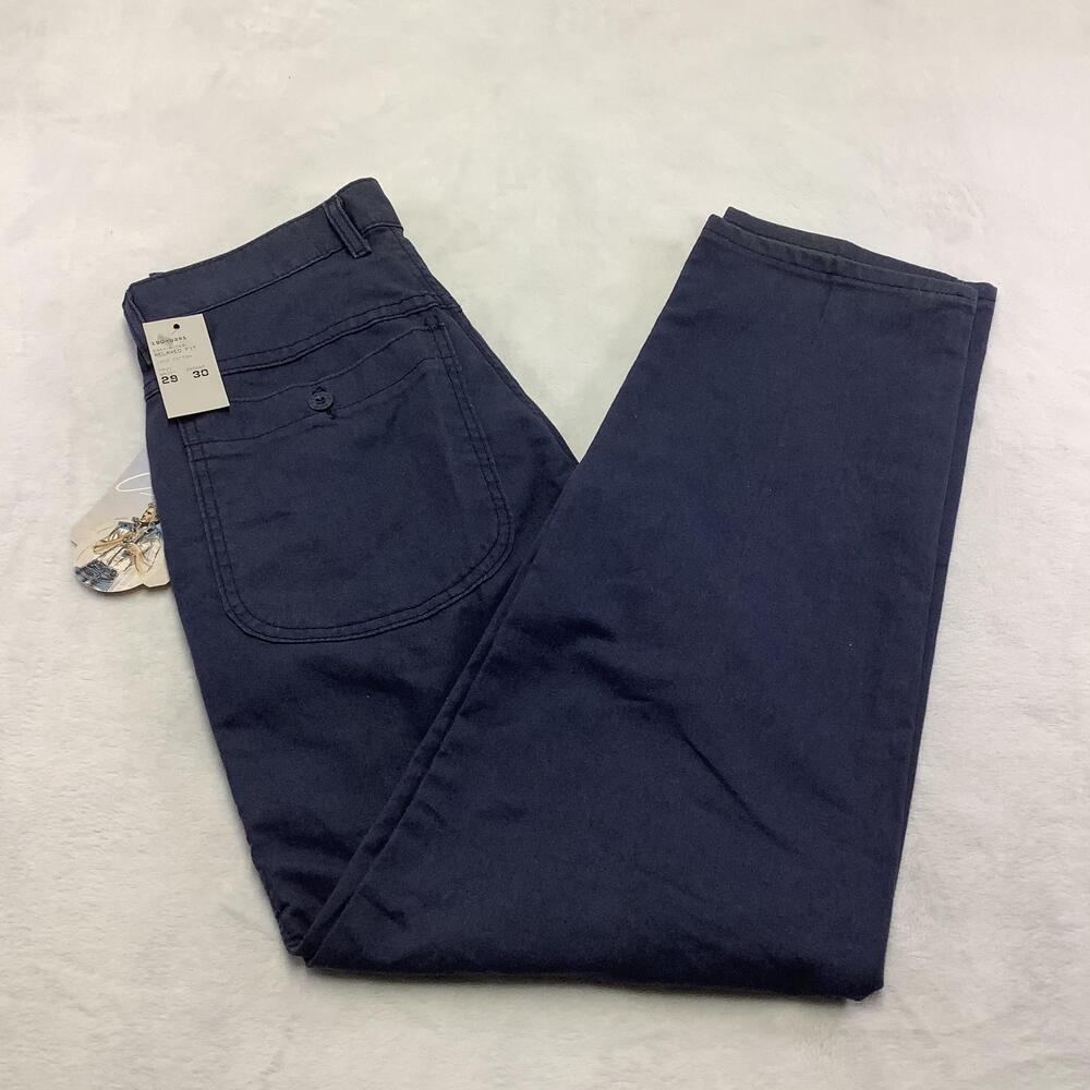 Vintage Lee Casuals Pants Mens 29x30 Blue Easy Rider Relaxed Fit Chino USA